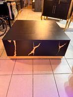 Zwart met gouden salontafel, Ophalen, Marlonsmeubels@hotmail.com, Vierkant, 50 tot 100 cm