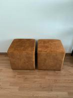2x poef velvet, Ophalen, Overige materialen, Minder dan 50 cm, Vierkant