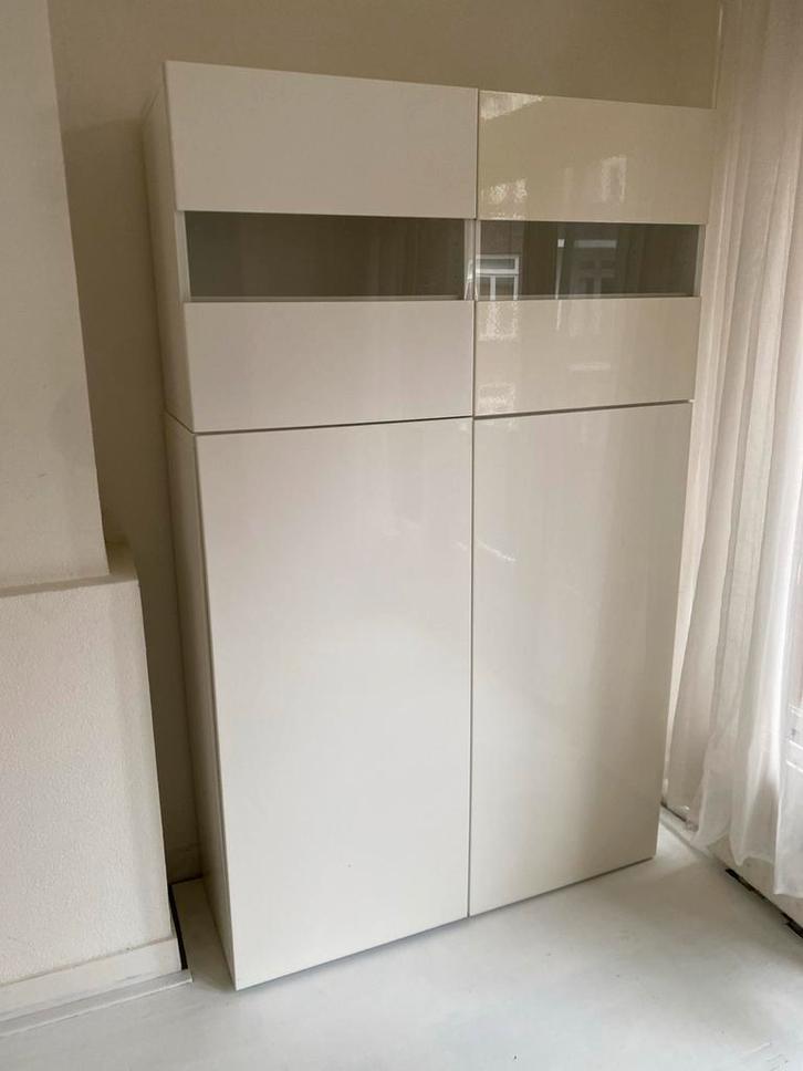 Witte IKEA Besta kast met deur, Huis en Inrichting, Kasten | Kledingkasten, Gebruikt, 100 tot 150 cm, 50 tot 100 cm, 25 tot 50 cm