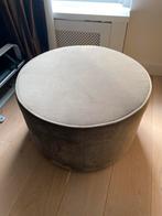 Poef sara woood 60x60x36, Huis en Inrichting, Ophalen, Zo goed als nieuw, Rond, 50 tot 75 cm