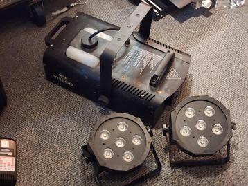 DEFECT Partij. ADJ VF1600 Rookmachine + 2x Beamz UV Parren beschikbaar voor biedingen
