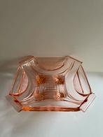 Art Deco Roze Glazen Schaal, 1930-1950, Antiek en Kunst, Ophalen of Verzenden