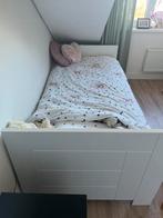 Zgan Bopita eenpersoons bed hoogglans wit, Zo goed als nieuw, 85 tot 100 cm, Ophalen, Matras