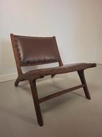 Vintage fauteuil design stoel jaren 70, Huis en Inrichting, Fauteuils, Ophalen of Verzenden, Hout, 50 tot 75 cm
