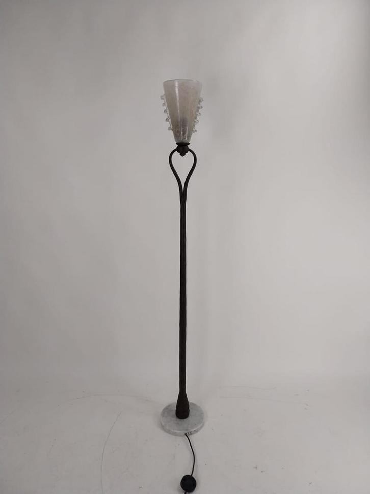 Banci Firenze Vloerlamp, '70s Murano Glas & Brons, Huis en Inrichting, Lampen | Vloerlampen, Gebruikt, 150 tot 200 cm, Glas, Ophalen