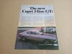 Reclame (uit oud tijdschrift) Ford Capri GT (1969), Verzamelen, Auto's, Gebruikt, Verzenden