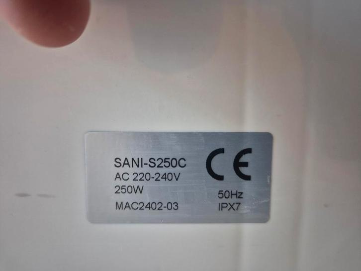 Sanigo Douchepomp SANI-S250C. Nooddouche, Doe-het-zelf en Verbouw, Sanitair, Douche, Ophalen of Verzenden
