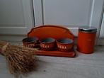 Brocante oranje emaille rekje zand zeep soda, Antiek en Kunst, Ophalen of Verzenden