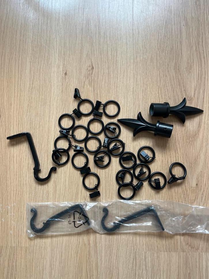 IKEA Gordijn accessoires - zwart, Huis en Inrichting, Stoffering | Gordijnen en Lamellen, Zo goed als nieuw, Minder dan 100 cm