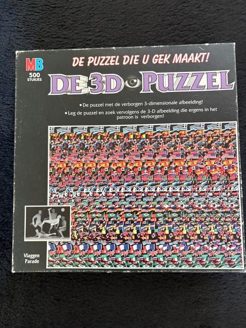 3D puzzel 500 stukjes Vlaggen Parade - compleet, Hobby en Vrije tijd, Denksport en Puzzels, Gebruikt, Legpuzzel, 500 t/m 1500 stukjes