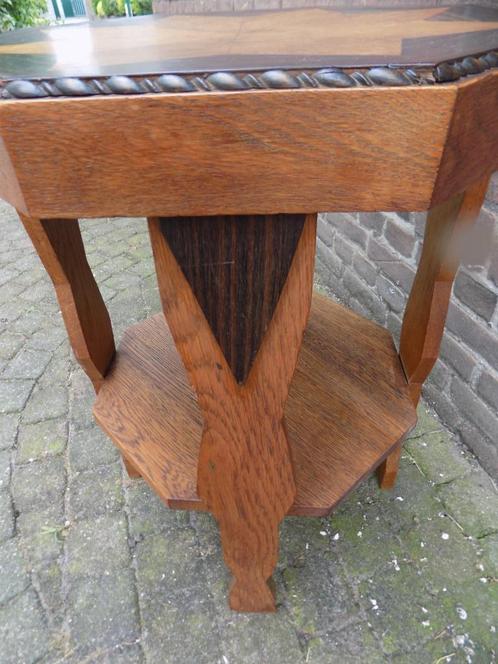 Amsterdamse school tafel geometrisch coromandel vintage, Huis en Inrichting, Woonaccessoires | Overige, Gebruikt, Ophalen