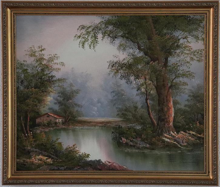 Schilderij Irene Cafieri | landschap | olieverf op doek, Antiek en Kunst, Kunst | Schilderijen | Klassiek, Ophalen of Verzenden