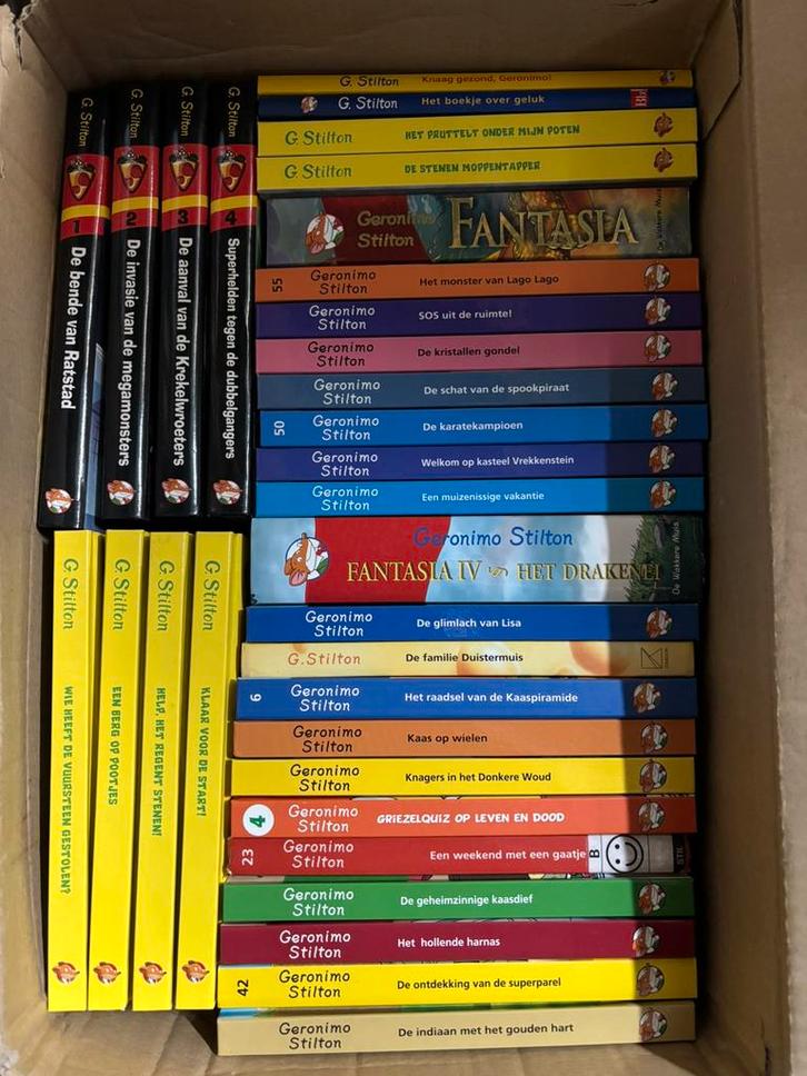 Doos vol Geronimo Stilton boeken €30,-, Boeken, Kinderboeken | Jeugd | onder 10 jaar, Ophalen of Verzenden
