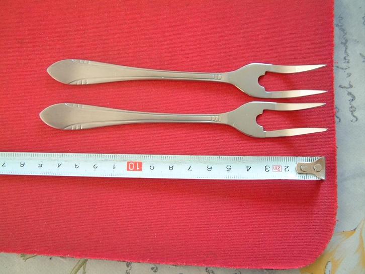 2 oude/antieke belegvork vorkjes PAKO META, Antiek en Kunst, Antiek | Bestek, Ophalen of Verzenden