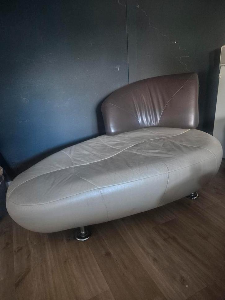 Leolux Kikko Chaise Longue - Leder, Huis en Inrichting, Banken | Sofa's en Chaises Longues, Gebruikt, Eenpersoons, Minder dan 150 cm