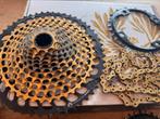Sram XX1 eagle gold 12S 10-52 cassette+ 34T + gold ketting, Ophalen of Verzenden, Zo goed als nieuw, Mountainbike, Derailleur of Ketting