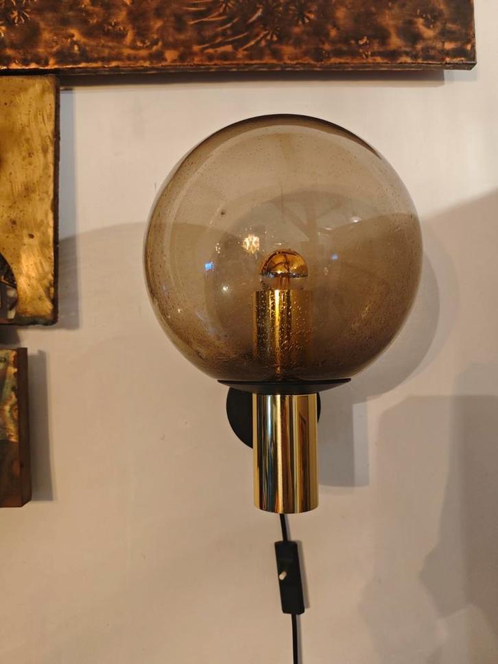 Glashütte Limburg Wandlampen - Set van 2, Huis en Inrichting, Lampen | Wandlampen, Gebruikt, Glas, Metaal, Ophalen