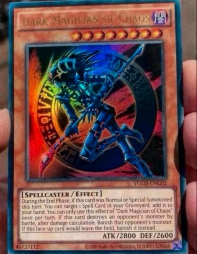 Yu-Gi-Oh! Dark Magician of Chaos YGLD Print !, Hobby en Vrije tijd, Verzamelkaartspellen | Yu-gi-Oh!, Ophalen of Verzenden, Zo goed als nieuw