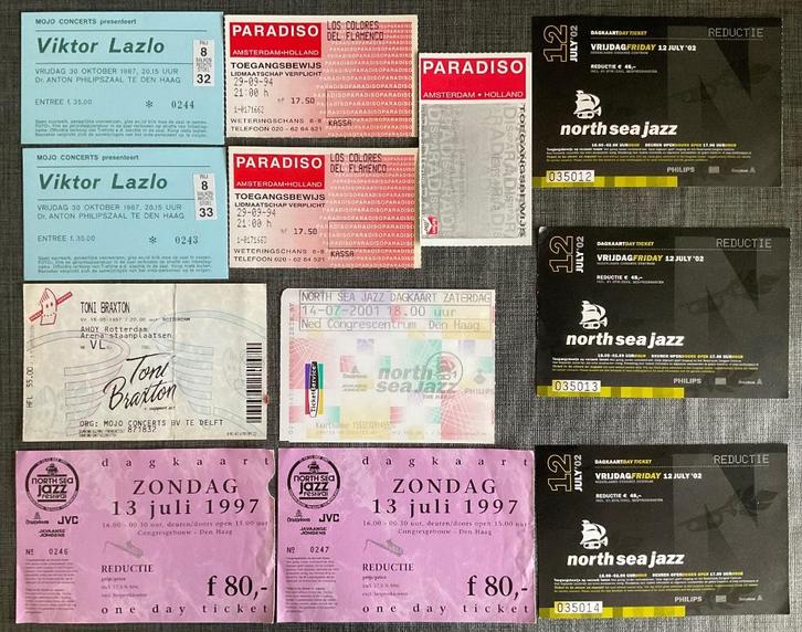 Concert Kaarten Viktor Lazlo Paradiso T. Braxton N. Sea Jazz, Tickets en Kaartjes, Concerten | Jazz en Blues, Twee personen, Juli