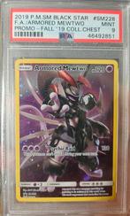 Pokemon - Armored Mewtwo Black Star SM228 PSA 9, Hobby en Vrije tijd, Ophalen of Verzenden, Zo goed als nieuw