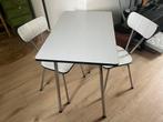 Eetkamerset tafel & 2 stoelen eettafel formica vintage retro, Ophalen, Zo goed als nieuw, Rechthoekig, 50 tot 100 cm