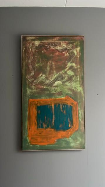 Schilderij met houten lijst beschikbaar voor biedingen