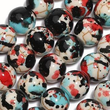 Streng multicolor Howliet Natuursteen kralen 7.5 mm beschikbaar voor biedingen