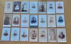 21 stuks carte de visité, cdv, brocante visitekaartjes., Ophalen of Verzenden, Voor 1940, Gebruikt