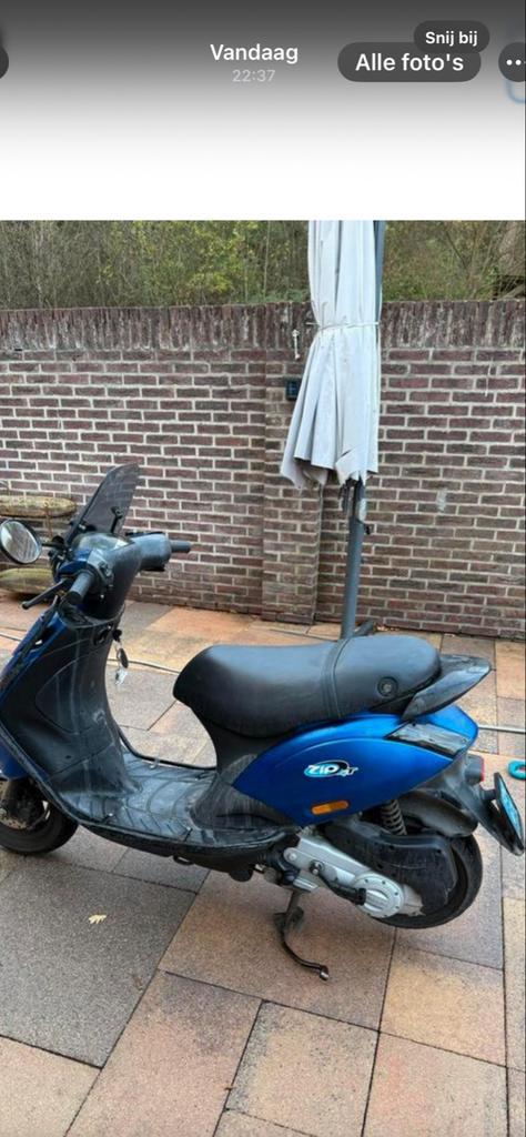 Zip 50cc Blauw - Goed Onderhouden!, Fietsen en Brommers, Scooters | Yamaha, Gebruikt, Overige modellen, Maximaal 45 km/u, Benzine
