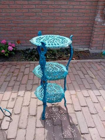 4 x vintage tuin decoratie tafeltjes 1 lantaarn voor kaarsen beschikbaar voor biedingen