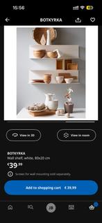 BOTKYRKA Wandplank Wit 80x20cm, Huis en Inrichting, Ophalen, Zo goed als nieuw