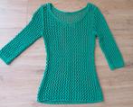 Groen opengewertk truitje, maat 36, Ophalen of Verzenden, Zo goed als nieuw, Maat 36 (S), Groen