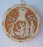 Te verlichten hangende houten Kerststal Maria Jezus 3 Wijzen, Diversen, Kerst, Ophalen of Verzenden