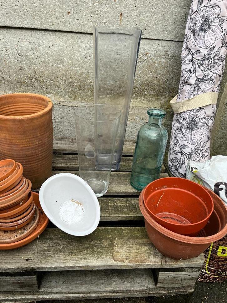 Gratis af te halen: Vazen, Huis en Inrichting, Woonaccessoires | Vazen, Gebruikt, Overige kleuren, Minder dan 50 cm, Glas, Ophalen