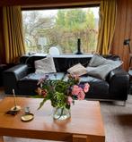 Bankstel Ikea donkerbruin sky leer., Huis en Inrichting, Ophalen, Stoer, Zo goed als nieuw, Rechte bank