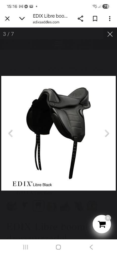 Edix libre dressuurzadel, Dieren en Toebehoren, Paarden en Pony's | Overige Paardenspullen, Zo goed als nieuw, Dressuur, Ophalen of Verzenden