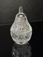 Prachtig Kristal peervormig potje hg 11 / Ø 7 cm  Puntgaaf, Ophalen of Verzenden