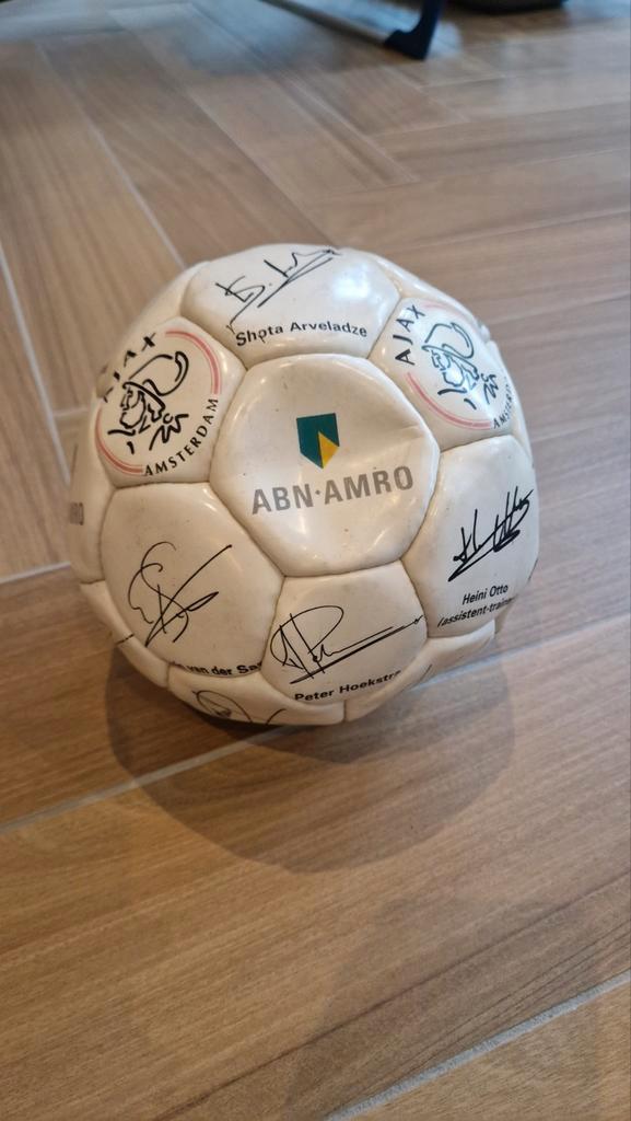 Ajax bal met handtekeningen 1995-1998, Sport en Fitness, Voetbal, Gebruikt, Bal, Ophalen