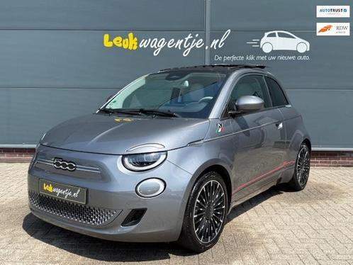 Fiat 500 e La Prima 42 kWh *schuifdak *p-camera *leder *ecc, Auto's, Fiat, Bedrijf, Te koop, 500E, ABS, Achteruitrijcamera, Airbags
