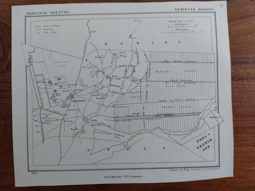 19 / Odoorn - Exloo Drenthe Litho uit 1865 van J. Kuyper, Antiek en Kunst, Kunst | Litho's en Zeefdrukken, Ophalen of Verzenden