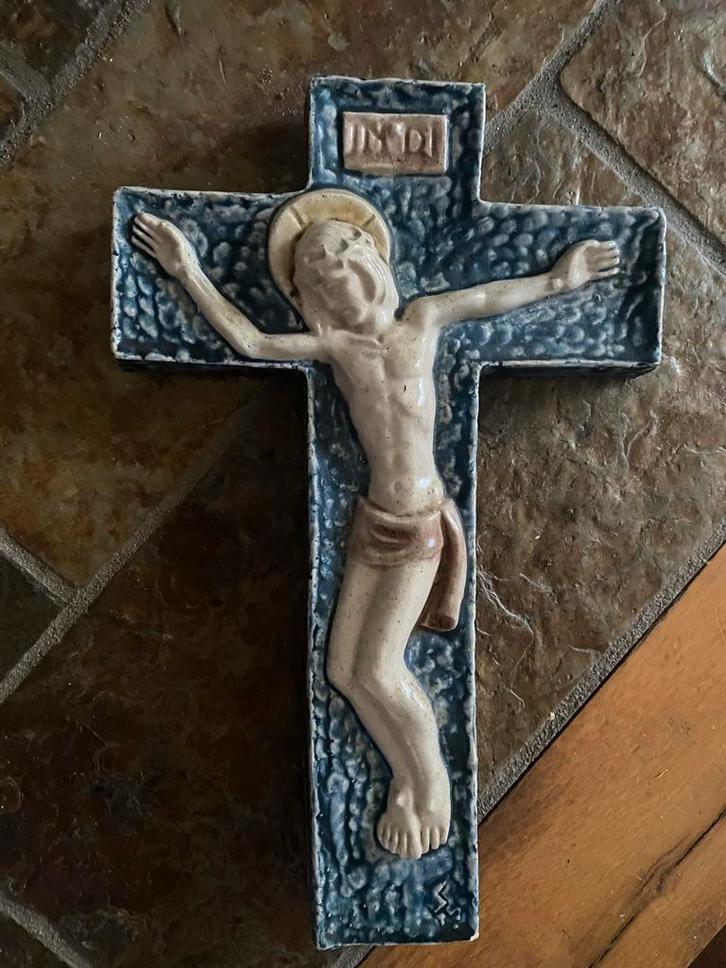 Aardewerk Kruisbeeld, Antiek en Kunst, Antiek | Religie, Ophalen