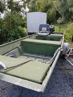 Aluminium platbodem, Watersport en Boten, Platbodems, Ophalen, Gebruikt, Aluminium, Benzine