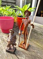 Mooi stukje houtsnijwerk: Don Quichot en Sancho Panza., Ophalen of Verzenden