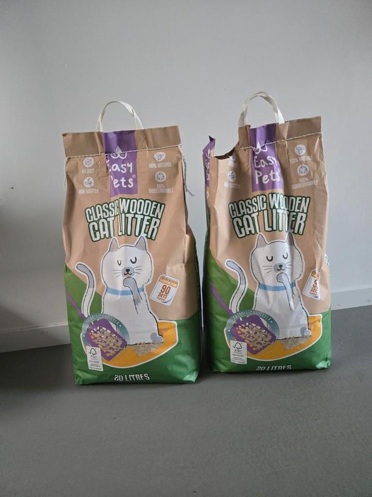 2 zakken EasypetsEasypets houten Kattenbakvulling, Dieren en Toebehoren, Kattenbakken, Ophalen