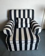 Relaxte zitstoel - degelijk fauteuil - Stoel zwart wit, Ophalen, Gebruikt, 75 tot 100 cm, Minder dan 50 cm
