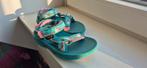 Turquoise/eenhoorn Hurricane Teva slipper/sandalen maat 28, Meisje, Overige typen, Zo goed als nieuw, Teva
