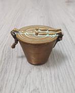 messing sluitgewicht met 6 gewichten, Antiek en Kunst, Antiek | Koper en Brons, Ophalen of Verzenden