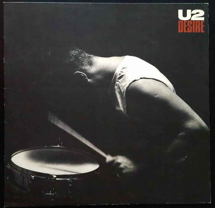U2: Desire  Maxi single vinyl, Cd's en Dvd's, Vinyl Singles, Zo goed als nieuw, Maxi-single, Rock en Metal, 12 inch, Ophalen of Verzenden