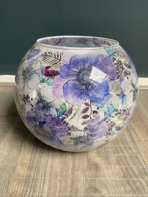 vaas bloemen pasrs, Huis en Inrichting, Woonaccessoires | Vazen, Zo goed als nieuw, Overige kleuren, Minder dan 50 cm, Glas, Ophalen of Verzenden