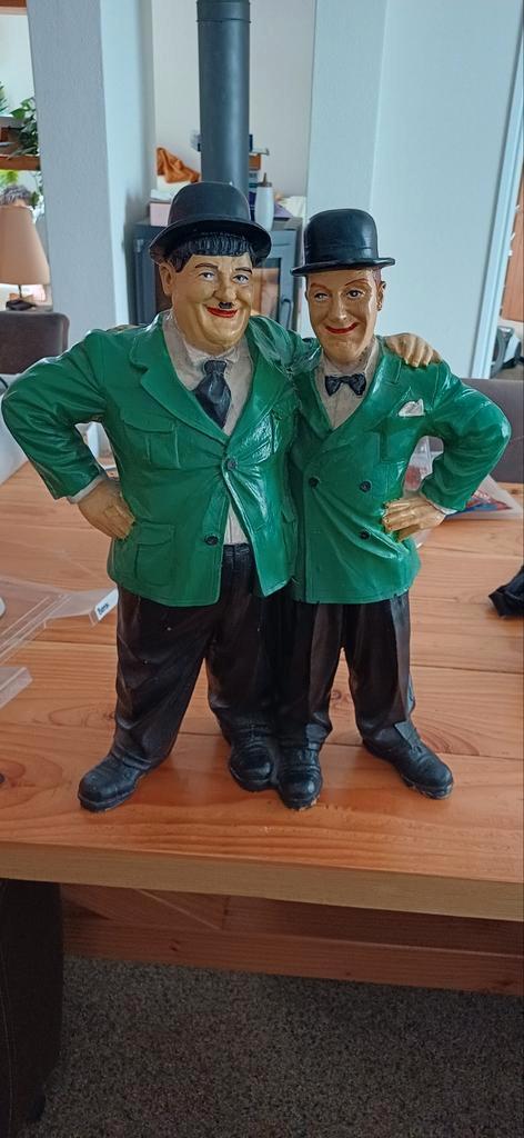 Laurel & Hardy Beeld - 50 cm, Antiek en Kunst, Kunst | Beelden en Houtsnijwerken, Ophalen of Verzenden